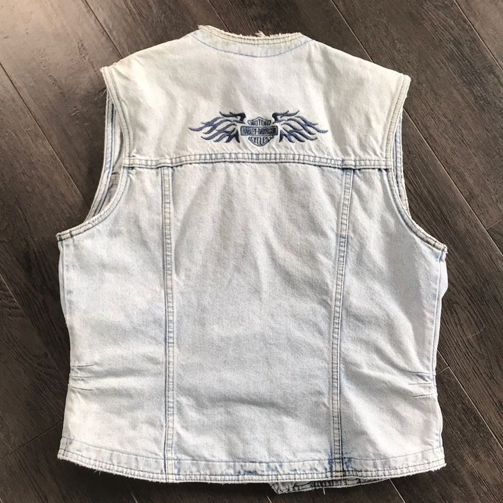 Harley Davidson jean vests - Picture 2 of 7